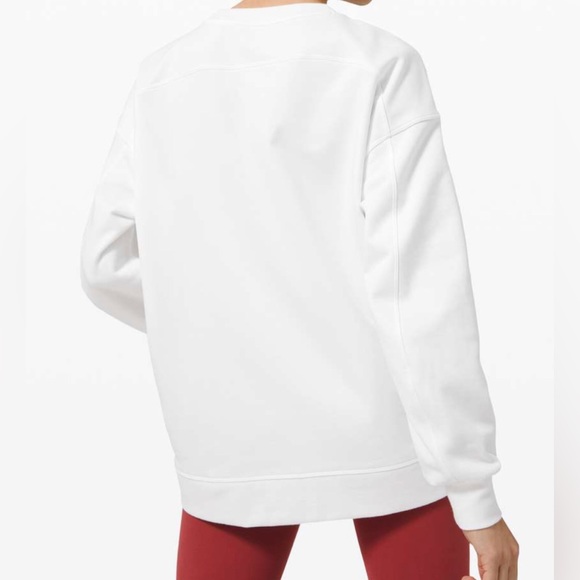 NWT Lululemon Perfectly Oversized White Crew Sweatshirt,Size-10 - Picture 11 of 11